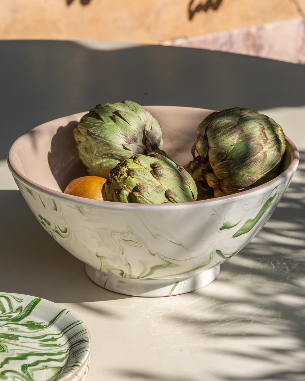 Marbled Olive Serving Bowl