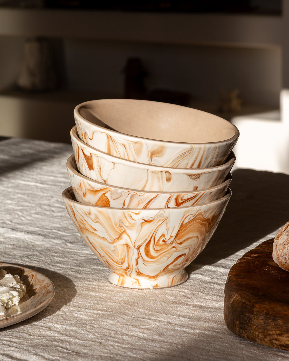 Marbled Terra Ramen Bowl - Set of 4