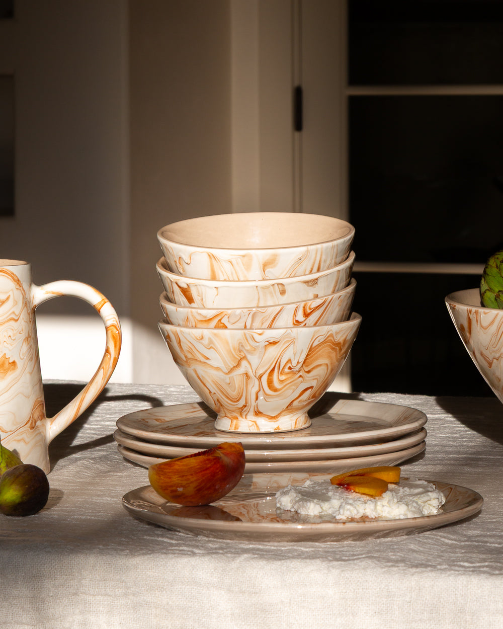 Marbled Terra Ramen Bowl - Set of 4