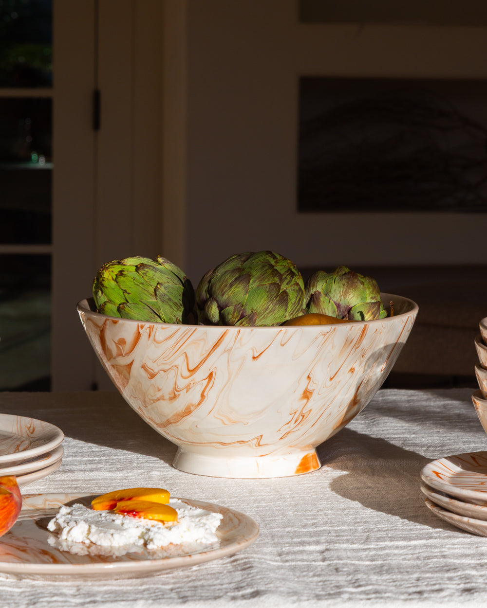 Marbled Terra Serving Bowl