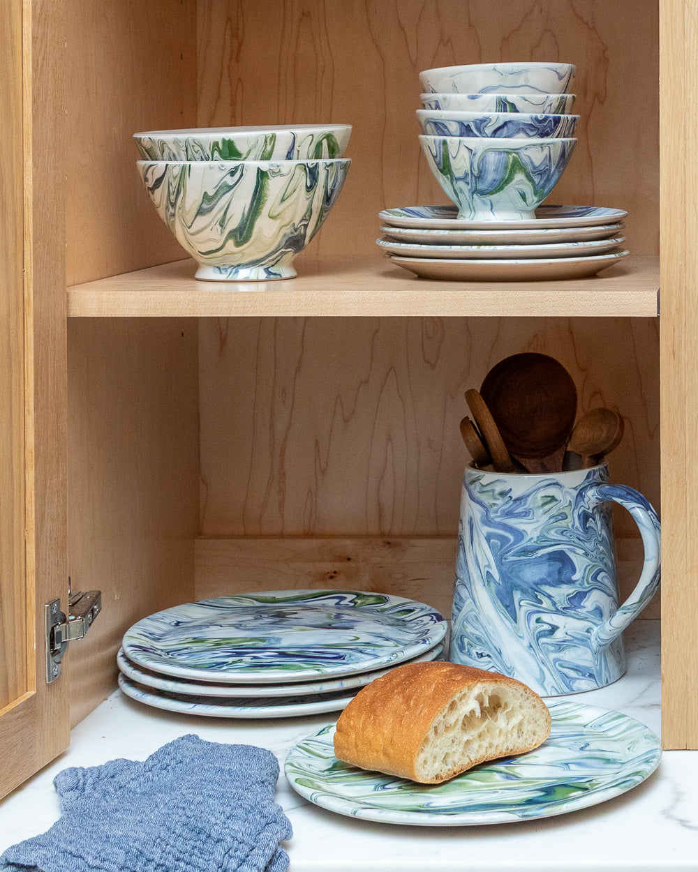 Marbled Ocean Bowl - Set of 4