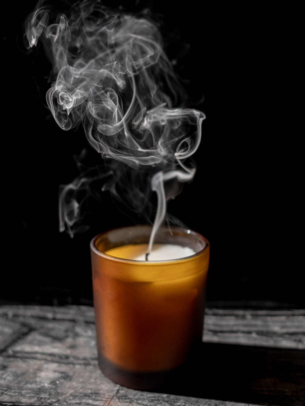 Moroccan Noir Heavy Rock Glass Candle