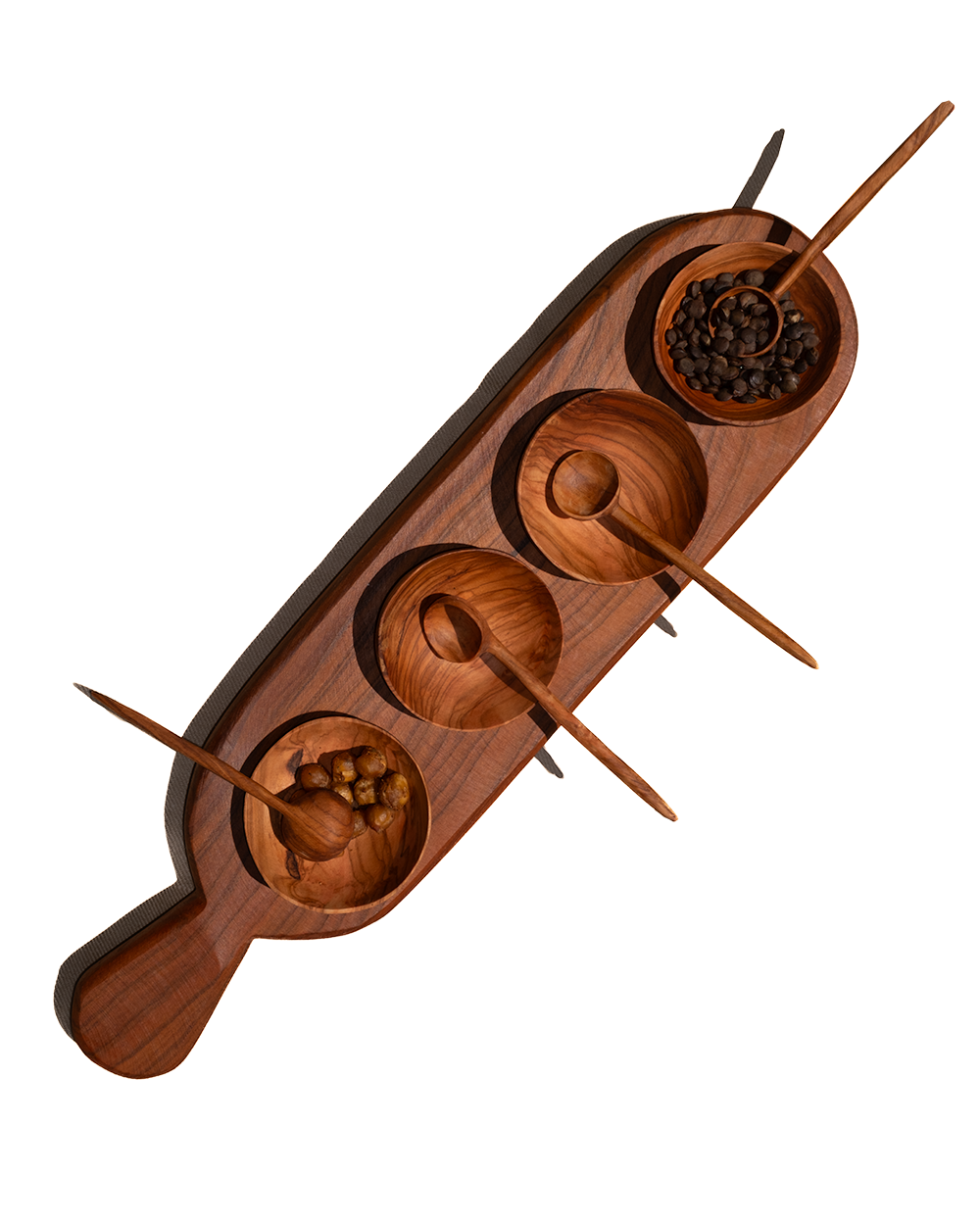 Four Condiment Serving Set