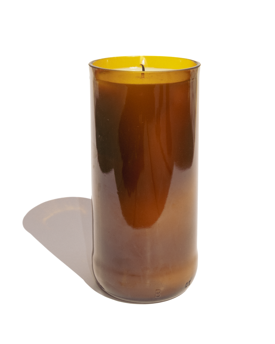 Fir Balsam Reclaimed Amber Bottle Candle