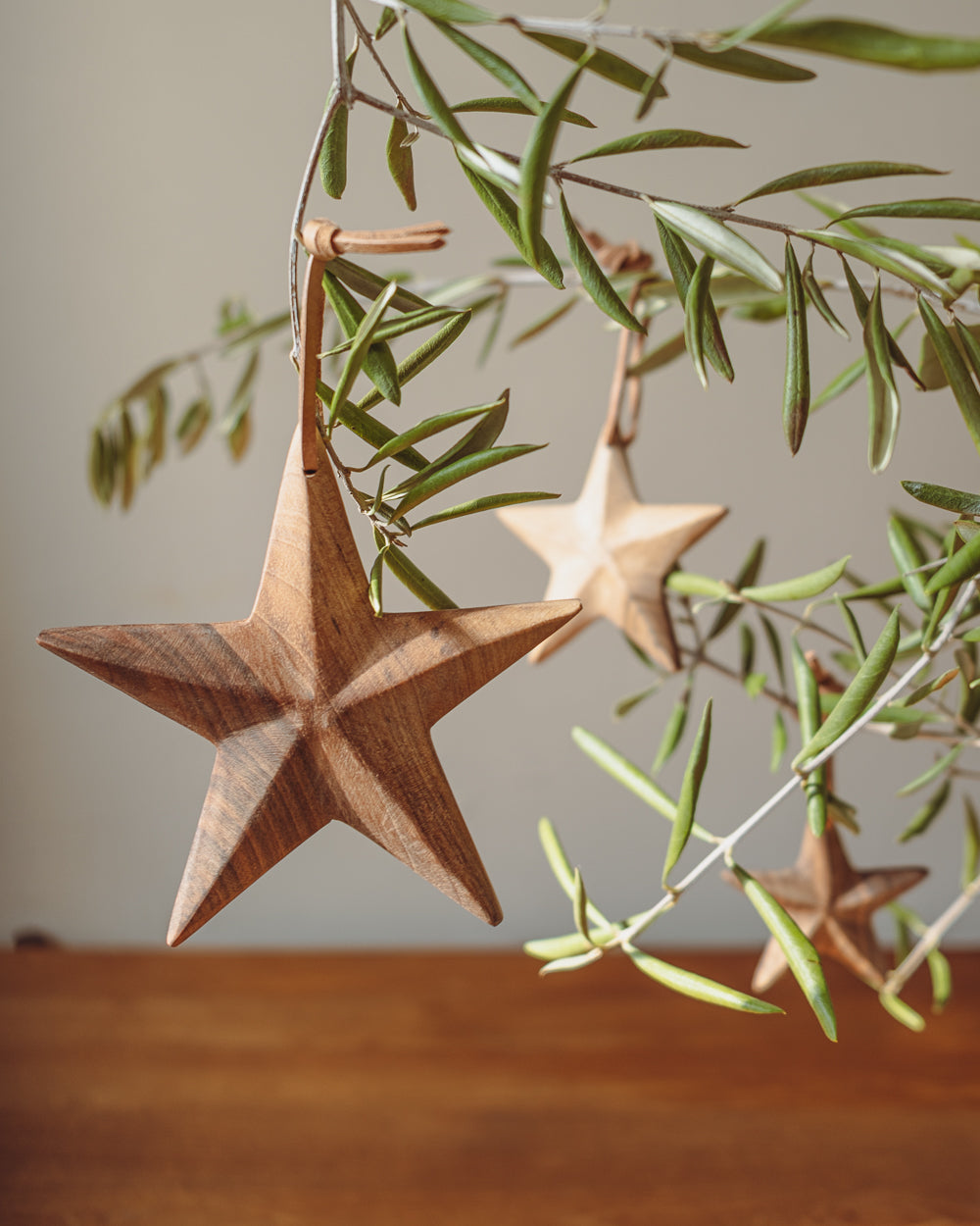 Walnut Star Ornament