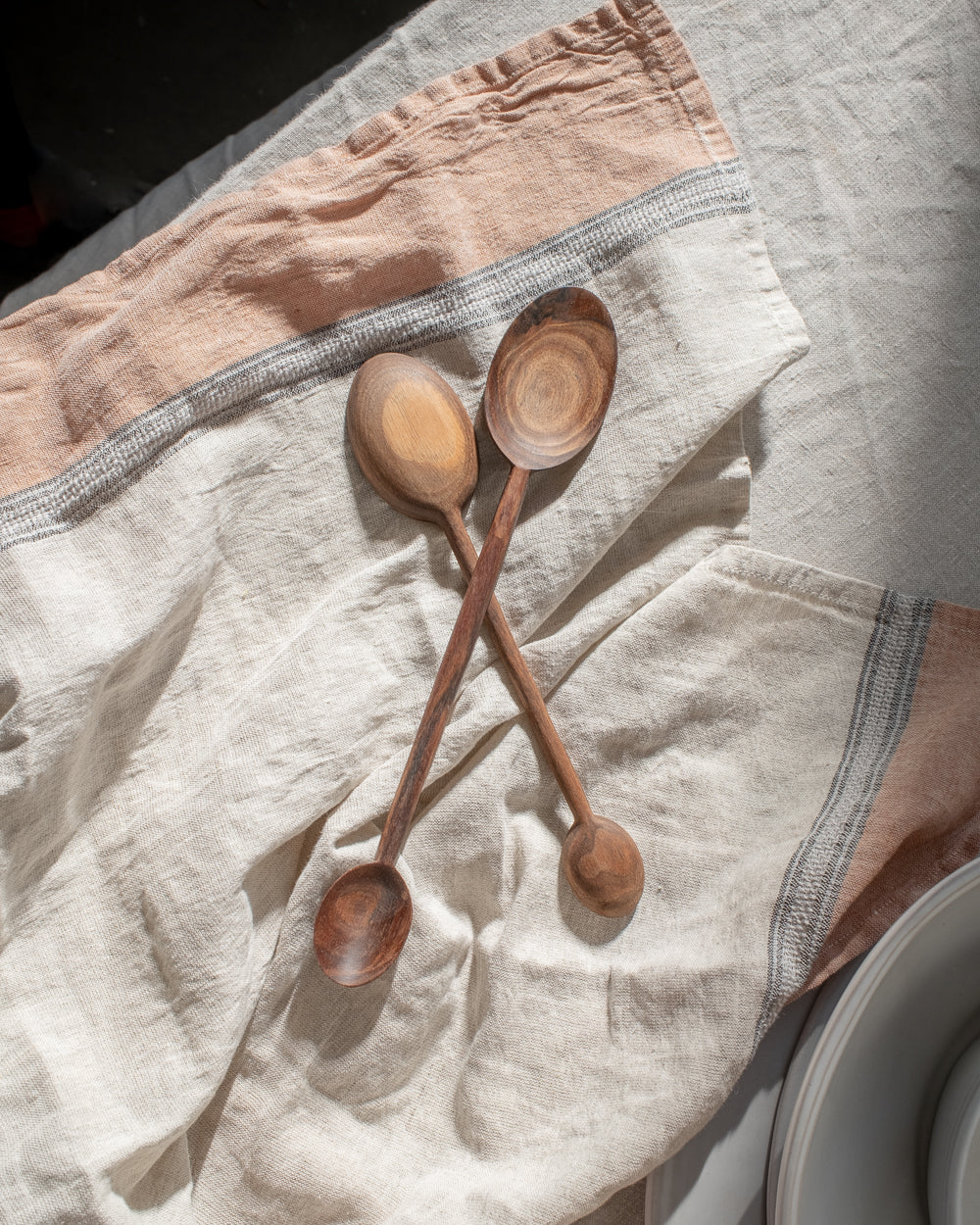 Linen Kitchen Towel in Natural-Indian Tan