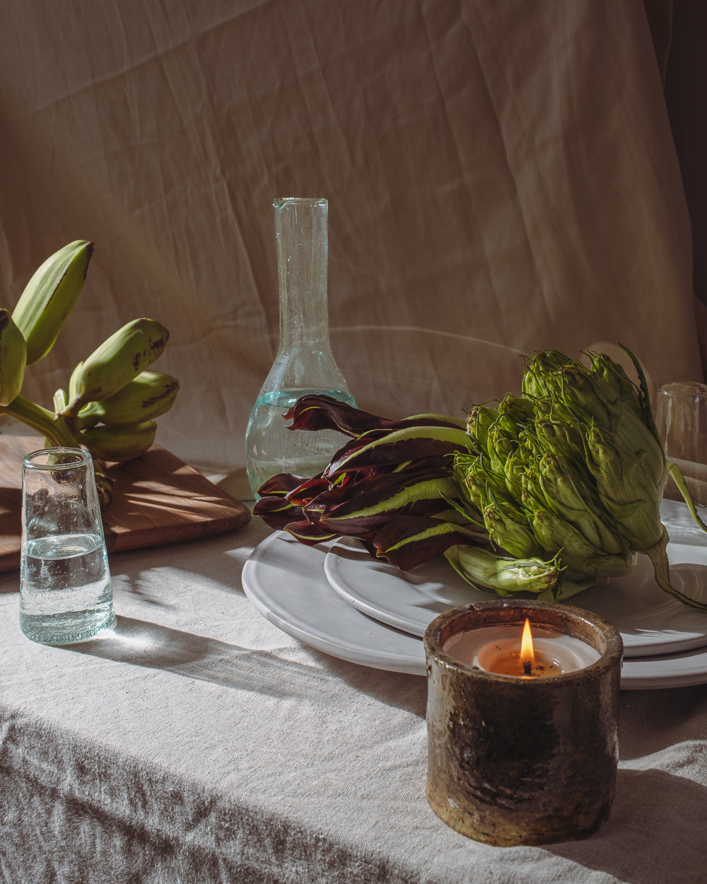 Divers Recycled Glass Tall Bottle Carafe
