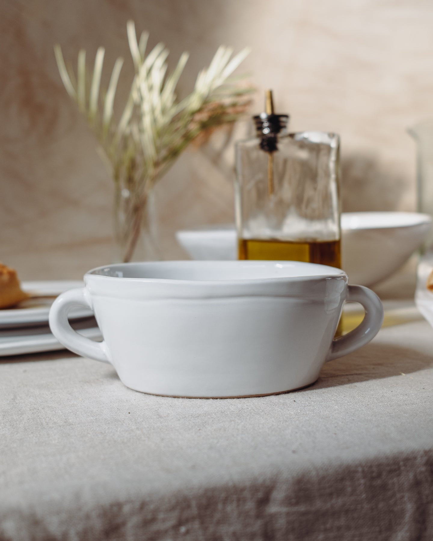 Milk White Oval Ramiken