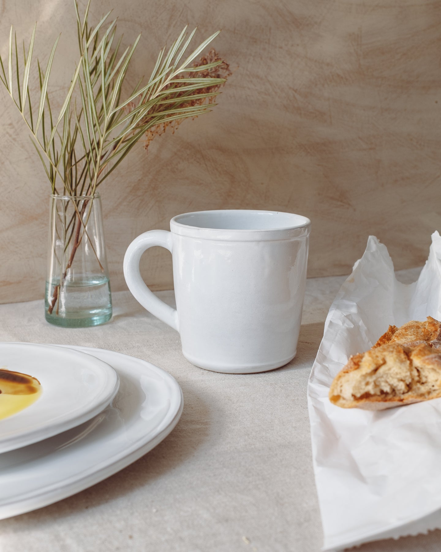Milk White Oval Mug