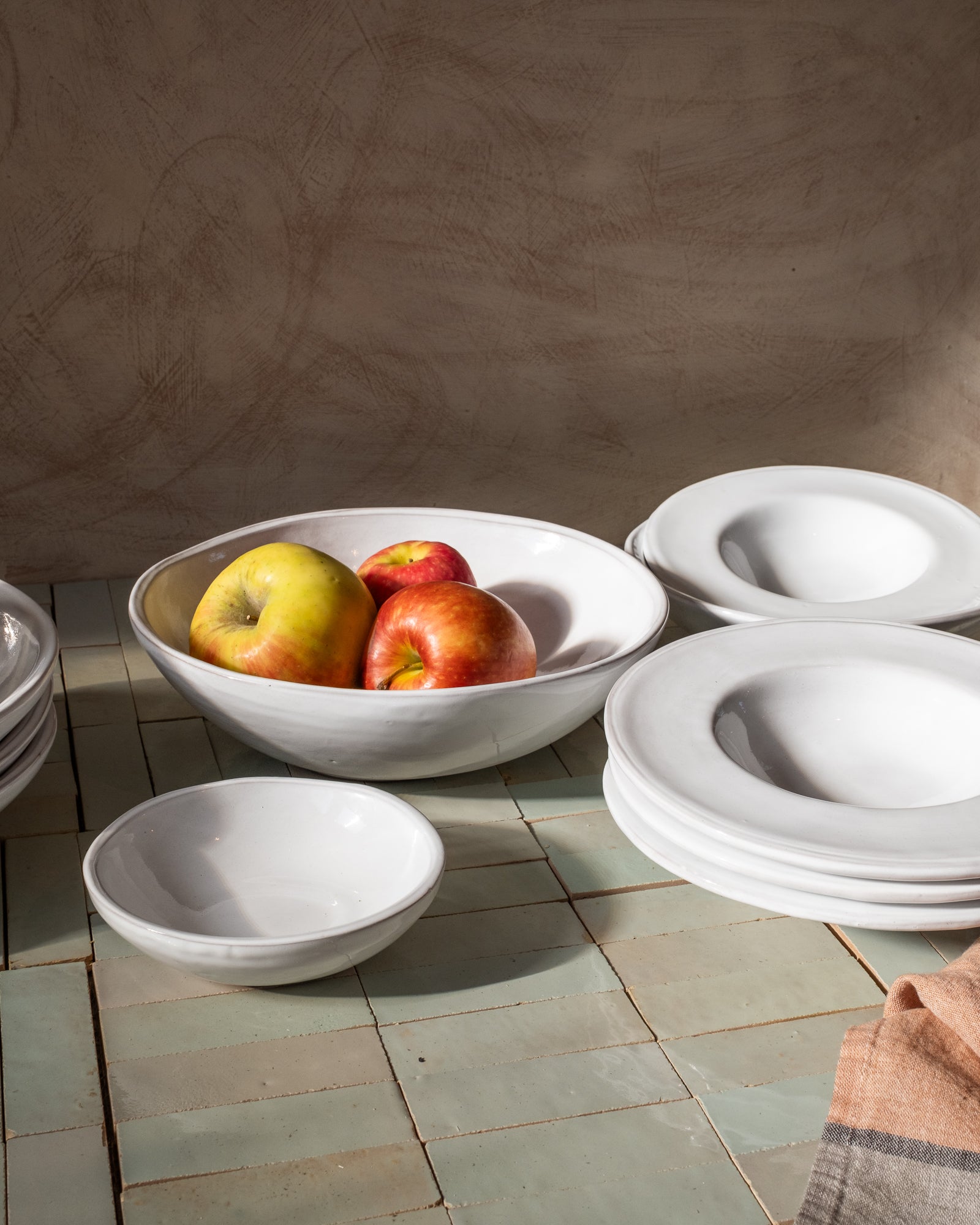 Large Oval Serving Bowl in Milk White