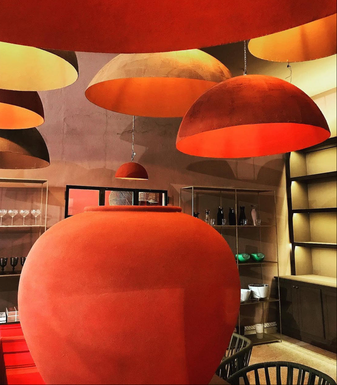 Outdoor Resin Demi Sphere Shade