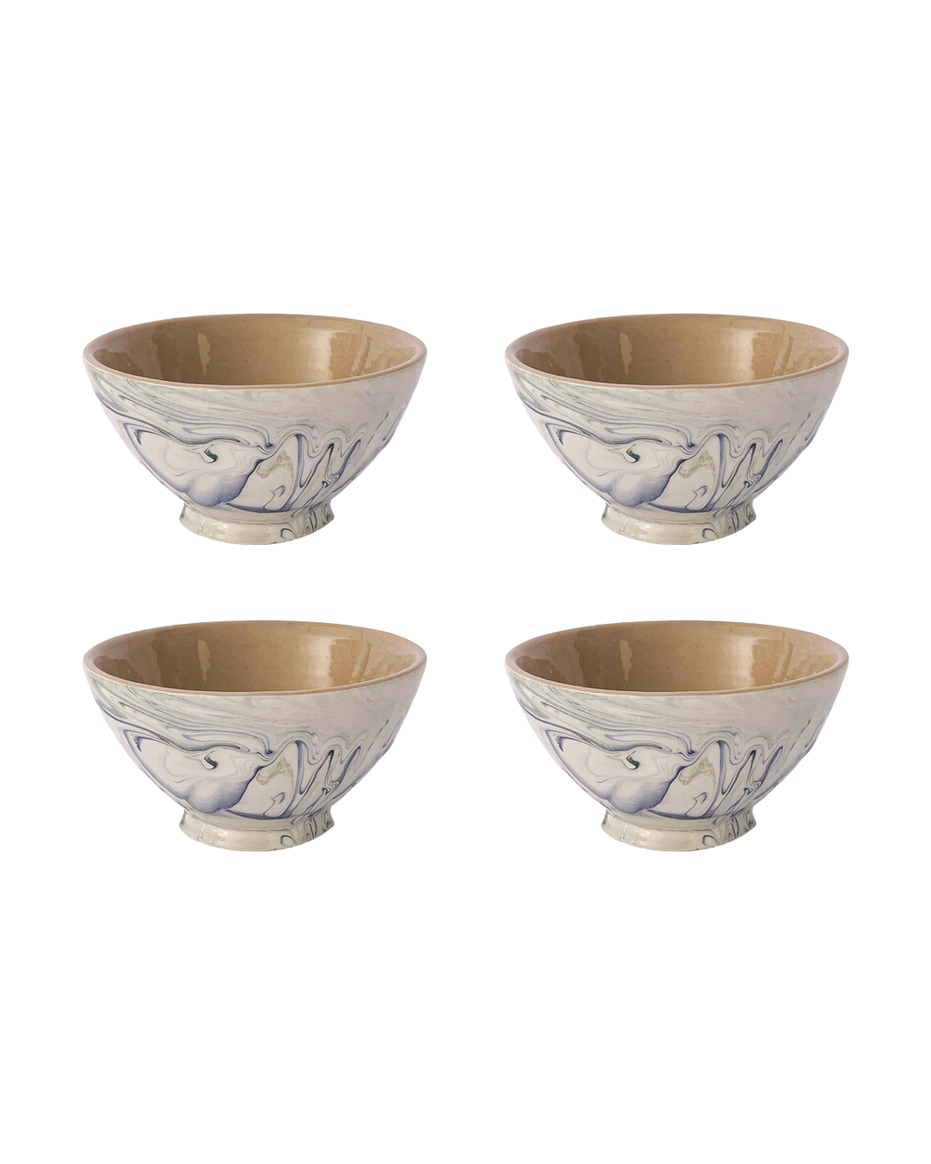 Marbled Ocean Bowl - Set of 4