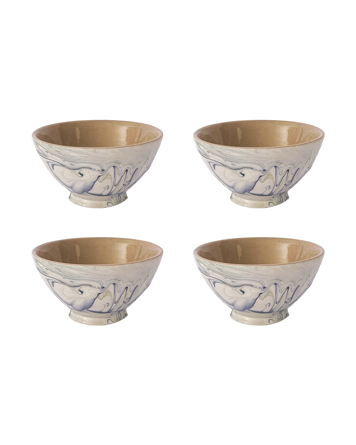 Marbled Ocean Bowl - Set of 4