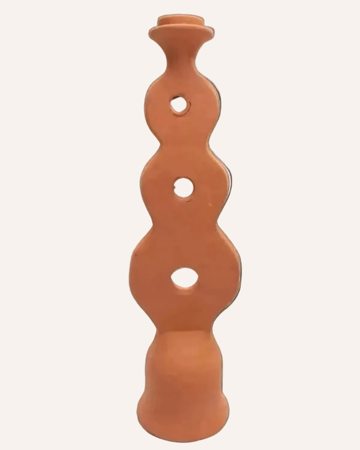 Moroccan Unglazed Terracotta Candle Holder Infinity 1