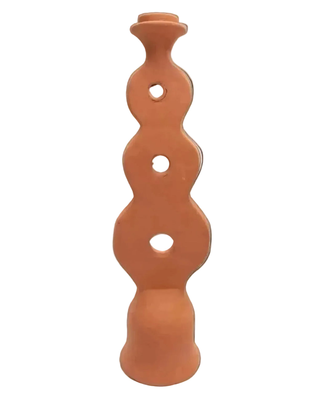Moroccan Unglazed Terracotta Candle Holder- Infinity