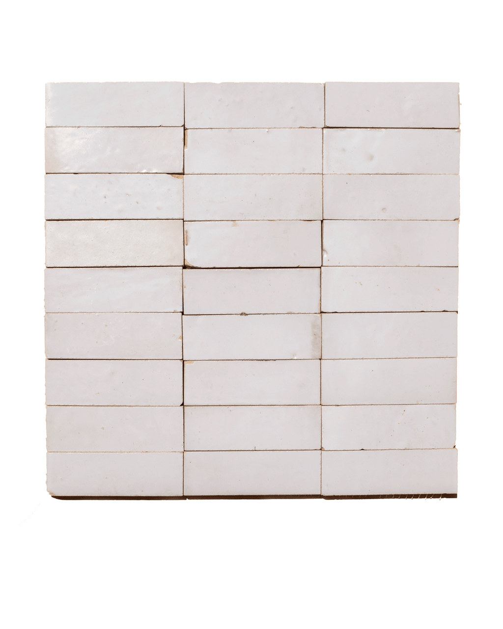 Zellige Off White Plaque Stacked Vertical