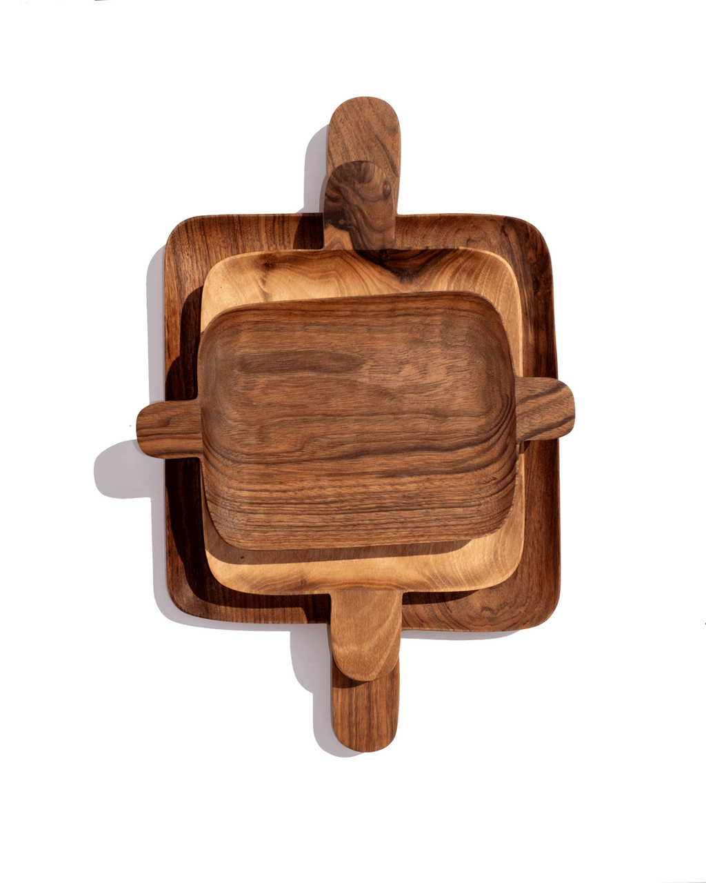 Walnut Double Handed Tray