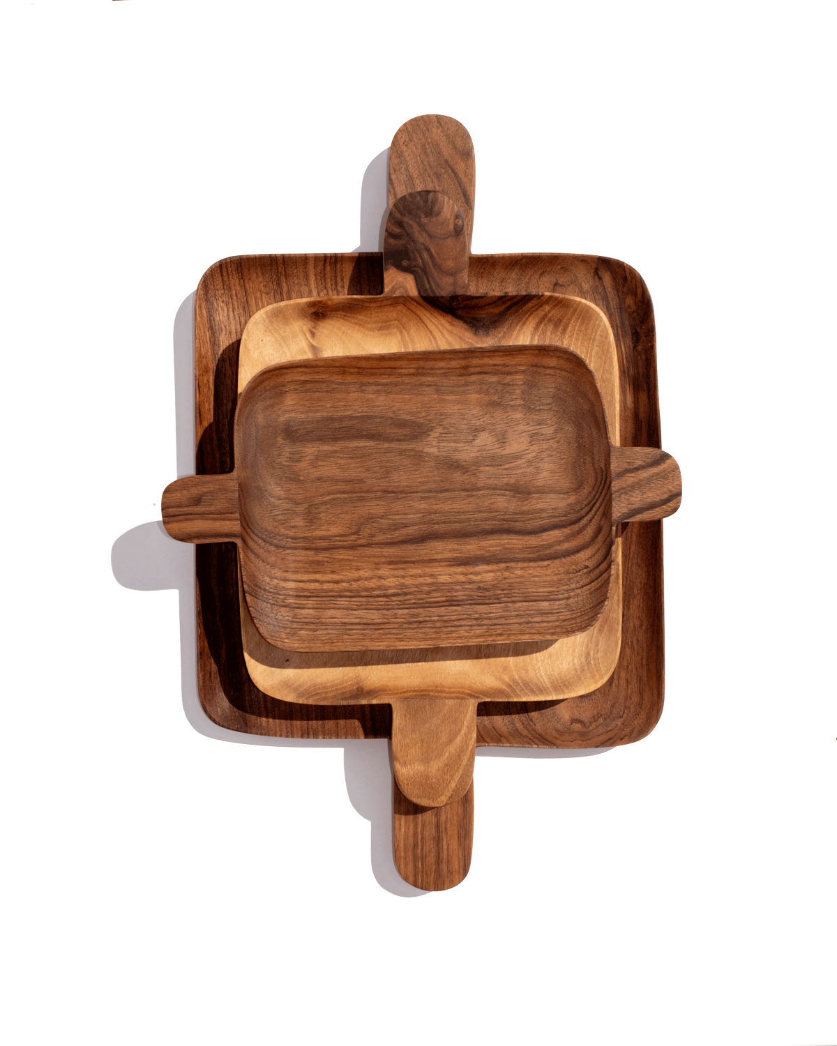 Walnut Double Handed Tray