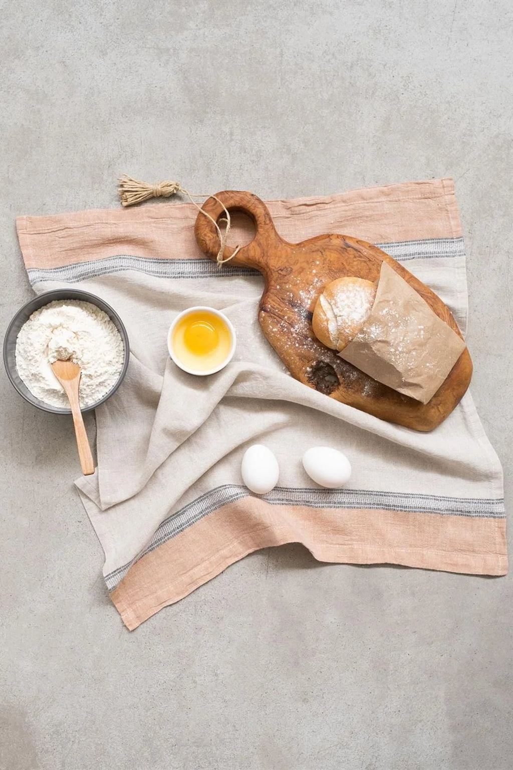 Linen Kitchen Towel in Natural-Indian Tan