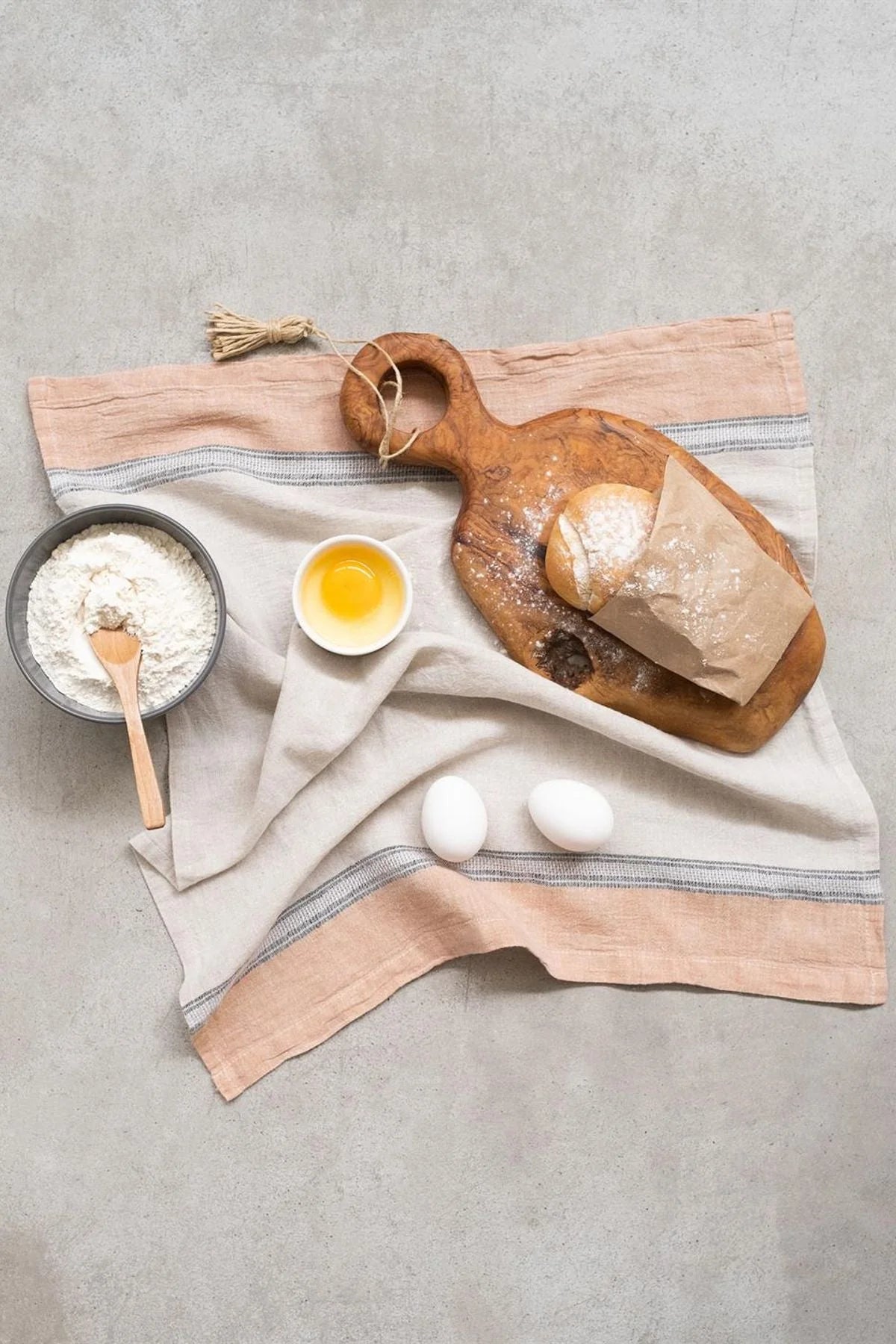 Linen Kitchen Towel in Natural-Indian Tan