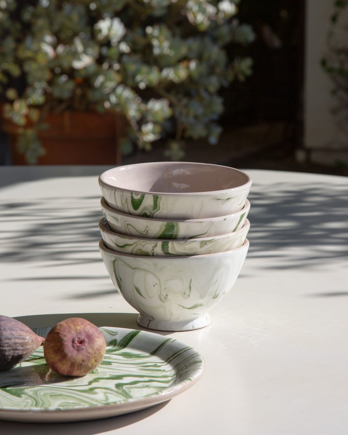 Marbled Olive Bowl - Set of 4