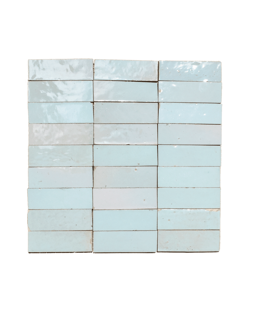 Zellige Water Green Plaque Stacked Vertical